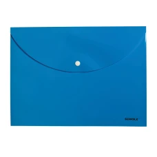 Папка-конверт на кнопці А4 "SCHOLZ" /5127/ CHARMING непрозор. Блакитна (12/480)