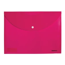 Папка-конверт на кнопці А4 "SCHOLZ" /5127/ CHARMING непрозор. Малинова (12/480)