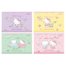 Зошит для малювання А4/12арк. "Kite" /HK25-241-1/ скоба, софт тач + УФ лак, Hello Kitty (20/160)