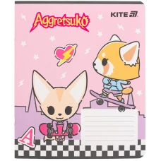 Зошит уч. "Kite" 18арк.# /AR25-236/ софт тач + УФ лак, Aggretsuko (20/400)