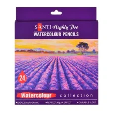 Олівці кольорові акварельні "Santi Highly Pro" 24 кол. /742385/ (1/6/120)