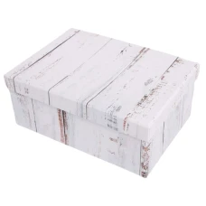 Коробка подарункова /281674/  прямокутна 10шт/упак біла деревина, 34х26х15,5-17х11х6,5 см