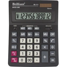 Калькулятор "Brilliant" /BS-111/ настол.12-разр.2пам.204*155*37мм