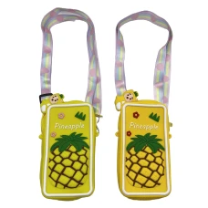 Сумочка силіконова /813-3/ для мобіл.тел. "Ананас" 20*9,5см, мікс (1/12/240)