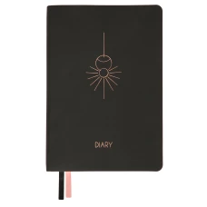 Щоденник А5 недат "Leo Planner" /252703/ "Hypnotic", м'який, чорний, 320стор. (1/20)
