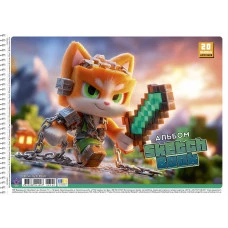 Альбом для малювання "Star" А4/20арк./PB-SC-020-8560/ спіраль, 100г/м2, УФ-лак (9/108)