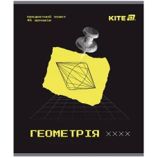 Зошит уч. "Kite" 48арк.# /K25-240-1/ ПРЕДМЕТКА гібр лак+УФ, Tehno, геометрія (10/200)
