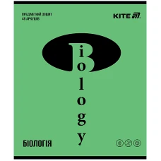 Зошит уч. "Kite" 48арк.# /K25-240-17/ ПРЕДМЕТКА софт тач+УФ, Bright, біологія (10/200)