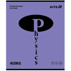 Зошит уч. "Kite" 48арк.# /K25-240-12/ ПРЕДМЕТКА софт тач+УФ, Bright, фізика (10/200)