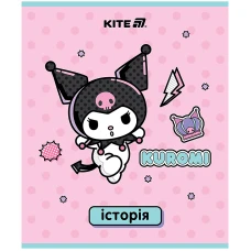 Зошит уч. "Kite" 48арк.# /HK25-240-4/ ПРЕДМЕТКА софт тач+УФ, Kuromi Куромі, історія (10/200)