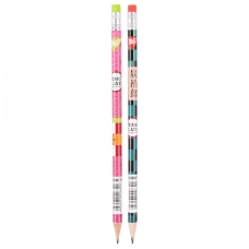 Олівець пр."Yes" /280679/ "Demon Slayer" круг. з гумкою 36шт/туба (36/540/2160)