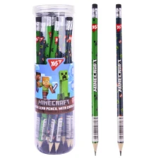 Олівець пр."Yes" /280682/ "Minecraft" круглий з гумкою 36шт/туба (36/540/2160)