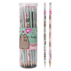 Олівець пр."Yes" /280686/ "Pusheen" круглий з гумкою 36шт/туба (36/540/2160)