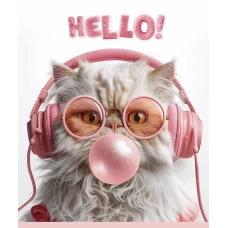 Зошит уч. "Star" 48арк.# /3631K/ "Cat's portraits" УФ-лак (дівчинка) (10/100)