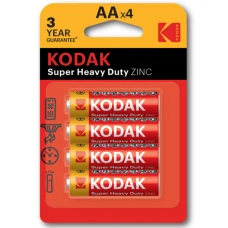 Батарейка "KODAK" /R-6/4bl/30951044/ сольова, 1,5V, пальчик (4/80)
