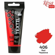 АКРИЛ для тканин "ROSA TALENT" /406/ Червона, 60мл (1/4)