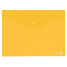 Папка-конверт на кнопці В5 "ECONOMIX" /E31302-05/ 180 мкм, фактура "глянець", жовта (12/180)