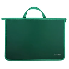 Портфель А4  /E31630-04/  з блискавкою  "Economix" зелений (20)