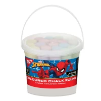 Крейда кольорова 12 шт. JUMBO "YES" /400455/ "Marvel.Spiderman" у відрі (1/24)