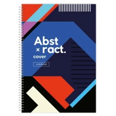 Зошит А4/80арк "Рюкзачок" /ППТ-3/ "COVER NOTEBOOK" # спіраль збоку, тв/лам. обкл., 60г/м2, мікс (8)