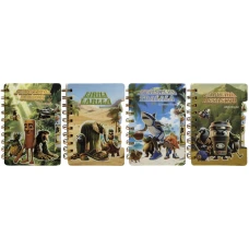 Блокнот А6/65арк. /XQ-3512/ на спіралі з 4-ма роздільниками "Меми Italian Brainrot", мікс (1/24)
