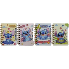 Блокнот А6/65арк. /XQ-3508/ на спіралі з 4-ма роздільниками "Стіч", мікс (1/24)