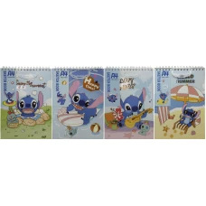 Скетчбук А4/45арк. /А4-45-1/ на спіралі зверху "Стіч" 100г/м2, мікс (1/24)