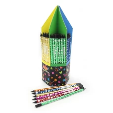 Олівець ч/г "JO" /DSCN0680/ HB Star color "Star" з гумкою, карт. стійка (144/2880)