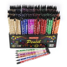 Олівець ч/г "JO" /DSCN0697/ HB Star color "Stars" з гумкою, карт. стійка (288/2880)