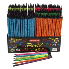 Олівець ч/г "JO" /DSCN0701/ HB Star color "Smile" з гумкою, карт. стійка (288/2880)