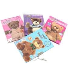Блокнот А6 "JO" /DSCN0479/ на замочку "Ведмедик" мікс