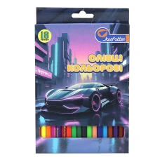 Олівці кольорові "JO" 18 кол. /1051_18E/ пластик.  "Sportcar"  упаковка картон (1/8/160)