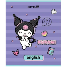 Зошит уч. "Kite" 48арк.== /HK25-240-8/ ПРЕДМЕТКА софт тач+УФ, Kuromi Куромі, англійська мова (10/200)