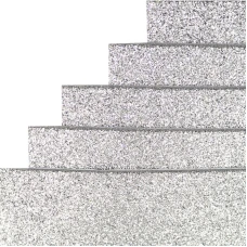 Флексика(фоаміран) "JO" /17GLKA4-054/ EVA 1.7±0.1MM А4 "Сірий" GLITTER HQ з клеєм 10шт/уп (1/96)
