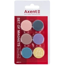 Магніти "Axent" /9826-А/ 24 мм,  Morandi 6шт/уп (1/24)