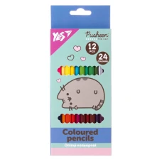 Олівці кольорові "Yes" 24 кол. /12шт /290764/ "Pusheen" (1/12/240)