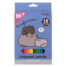 Олівці кольорові "Yes" 18 кол. /290766/ "Pusheen" (1/8/160)