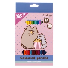 Олівці кольорові "Yes" 36 кол./18шт /290769/ "Pusheen" (1/8/160)