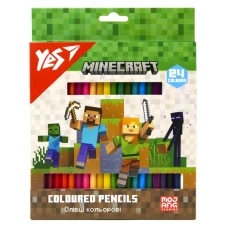 Олівці кольорові "Yes"  24 кол. /290770/ "Minecraft" (1/6/120)