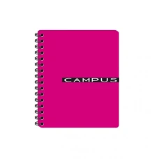 Блокнот А5/144 "Campus" "Офорт" /СА5144-810/ 3 в 1 спіраль пл/обкл. рожевий (5/40)