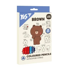 Олівці кольорові "Yes" 18 кол. /290712/ "Line Friends" (1/8/160)