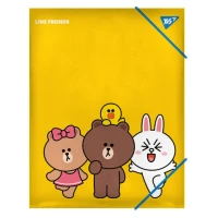 Папка на гумці А4 "Yes" /492098/ "Line Friends" (1/40/80)
