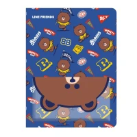 Папка "Yes" 20 файлів A4 /492109/ "Line Friends. Brown" з фронтальною кишенею (1/36/72)