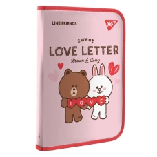 Папка на молнии А4 "Yes" /492108/ "Line Friends" с внутр. карманом (1/12/48)