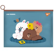 Папка-конверт з бігунком B6 "YES" /492095/ "Line Friends. Cony" (12/144)
