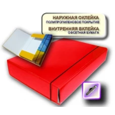 Папка-коробка А4 /iTEM306\01/ 60мм., на гумці, червона Папка-коробка А4 /iTEM306\01/ 60мм., на гумці, червона