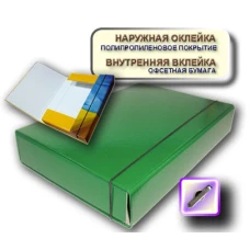 Папка-коробка А4 /iTEM306\06/ 60мм., на гумці, зелена Папка-коробка А4 /iTEM306\06/ 60мм., на гумці, зелена