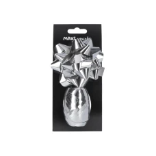 Стрічка та бант для пакування подарунків "Maxi" /SB003-SP-Silver/ срібний, бант d:8,89см, стрічка 10м (1/24/144)