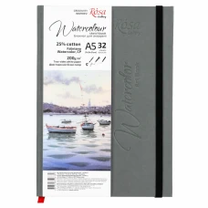 Скетчбук для АКВАРЕЛІ A5/32арк. "ROSA Gallery" /169153009/4823098508380/ 200 г/м2, сер.зерно, білий папір
