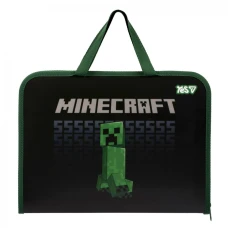 Папка-портфель на блискавці А4+ "Yes" /492168/ "Minecraft" з ткан. ручк. (1/12/48)